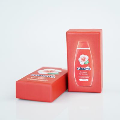 প্রসাধনী এবং হেয়ার কন্ডিশনার শ্যাম্পুর জন্য এমবসিং রঙিন প্যাকেজিং পেপার বক্স