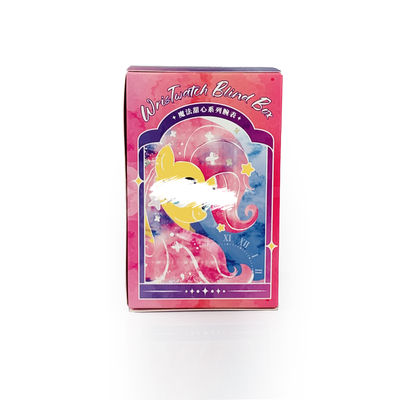 ই এম কাস্টম প্রিন্টিং টিয়ার স্ট্রিপ বন্ধ ব্লাইন্ড বক্স সারপ্রাইজ রহস্য বক্স আর্ট খেলনা প্যাকেজিং ভাঁজযোগ্য কার্টন উপহার কাগজ বক্স